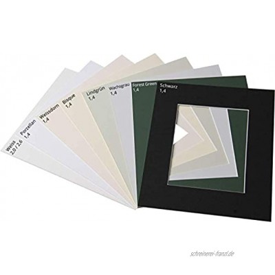ASP-Galeriebedarf Fertig-Passepartout 13 x 18 cm für Bildformat 9 x 13 cm Farbe: Weißdorn 1,4 mm