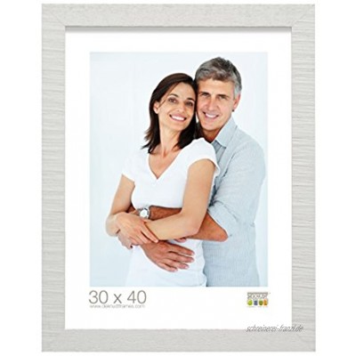 Deknudt Frames S43XF1-13.0X18.0 Bilderrahmen Holz strukturiert 24 x 18,9 x 1,4 cm Weiß