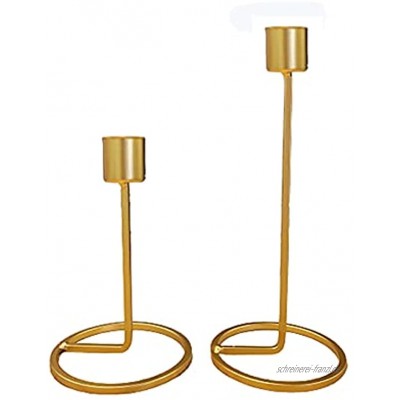2 Stück kerzenständer Gold stabkerzenhalter Stabkerze Hoch Metall Deko Kerzenleuchter Vintage Kerzen Ständer für Hochzeit