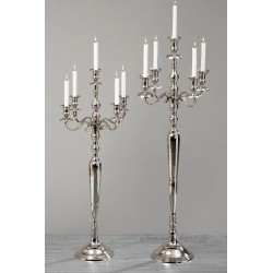 BG VICTORIA Kerzenleuchter Kerzenständer 105 cm hoch Aluminium silber Deko für gehobenes Ambiente