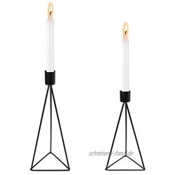 EIKLNN 2 Stücke Kerzenleuchter Schwarz Metall Deko Kerzenständer Vintage Eisen Kerzenhalter,für Valentinstag Weihnachts Hochzeit