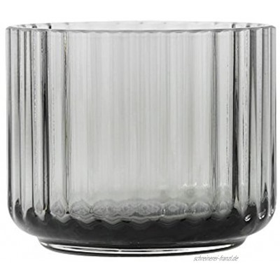 Lyngby Designer Teelichthalter aus mundgeblasenen Glas in Smoke Ø6.7 cm