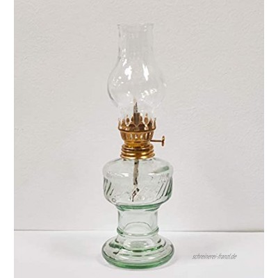 YFYW Öllampe aus Glas Kerosin Vintage antik Öllampe transparent für den Innenbereich Notfall 20 cm