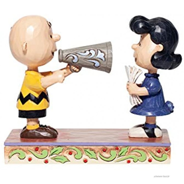 Enesco Jim Shore Peanuts Weihnachtsfestzug Charlie Brown und Lucy Regisseuren-Figur Mehrfarbig