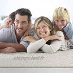 Impression Wohnzimmerteppich Hochwertiger Öko-Tex zertifizierter Flächenteppich Solid Color Teppich Creme Größe 140x200