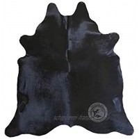 Teppich aus Kuhfell Farbe: Schwarz Dunkler Ton Größe circa 190 x 160 cm Premium Qualität von Pieles del Sol aus Spanien