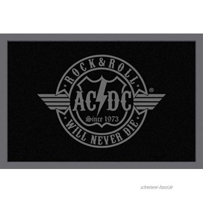 empireposter AC DC R´n´R Will Never die Fußmatte Größe: 60 x 40 cm Material Polypropylen