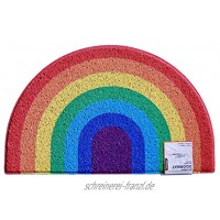 Nicoman Regenbogenfarben Fußmatte Einweihungsgeschenk Geschenk Schmutzfänger Barriere Fußmatten 70x44cm