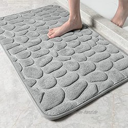 SHANNA rutschfeste Badematte Badteppiche 40 x 60 cm Badezimmerteppich mit Memory Foam Badezimmerteppich Duschvorleger Duschteppich für Badewanne Dusche Badezimmer