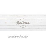 Bavaria-Home-Style-Collection- – Rutschfester und waschbarer Design Küchenläufer | 50 x 150 cm | Motiv: Patchwork Grau