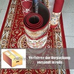 GeShanNe Teppiche Läufer Flur meterware 80 X 380CM Gold rutschfeste Mikrofaser Fußmatte waschbar Weich für Korridor Teppiche Küche Vorzimmer