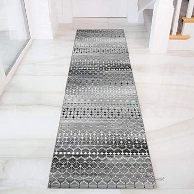 GJIF Läufer Teppich Flur Modern abstrakt Geometrisch Korridor Teppich Für Küche Wohnzimmer Schlafzimmer Rutschfester Breite 60cm  80cm  90cm  100cm  120cmSize:100x750cm