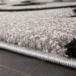 Paco Home Bettumrandung Läufer Teppich Modern Ranken Muster Grau Schwarz Läuferset 3 TLG Grösse:2mal 80x150 1mal 80x300