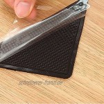 ELENXS New 4Pcs Wiederverwendbare Waschbare Teppich Teppich Mat Greifer Nicht Beleg-Aufkleber-Silikon-Grip für Home Bade Wohnzimmer