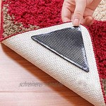 ELENXS New 4Pcs Wiederverwendbare Waschbare Teppich Teppich Mat Greifer Nicht Beleg-Aufkleber-Silikon-Grip für Home Bade Wohnzimmer