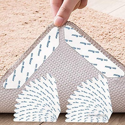 TATAFUN Teppichgreifer Antirutschmatte 24 Stück Waschbar Antirutschmatte für Teppich Wiederverwendbar Teppichunterlage Aufkleber Starke Klebrigkeit Weiß