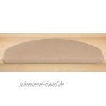 Kettelservice-Metzker® Stufenmatten Vorwerk Uni Einzeln und Sparset's Hellbraun 14 Stück Halbrund