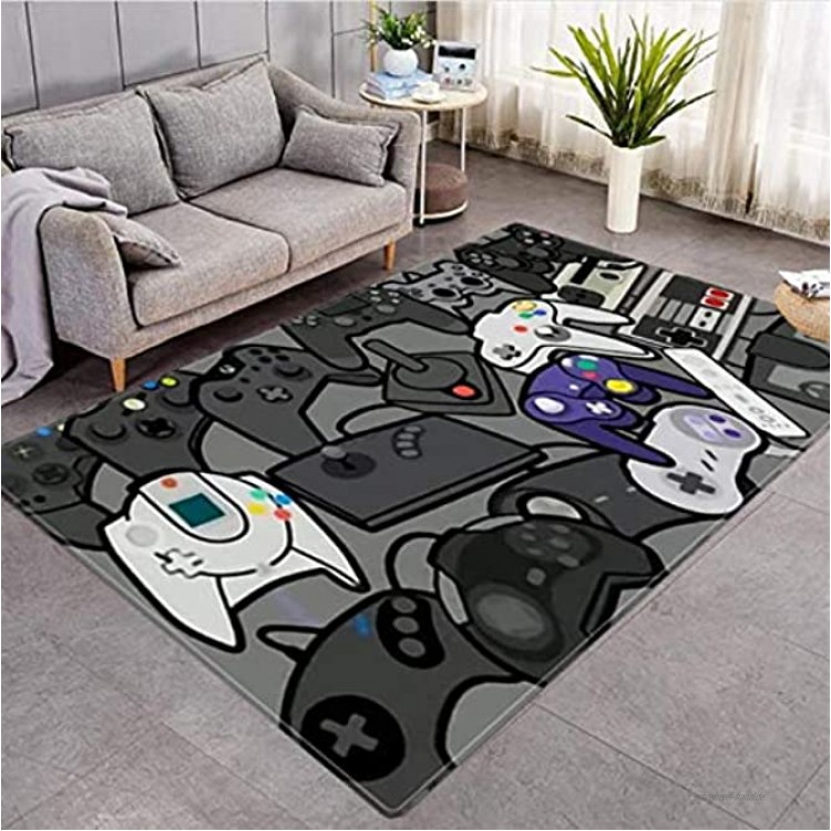 Haiqings Teppich Anime Gamer Controller Teppich Cartoon Kinderzimmer Spielboden Matte Teppiche für Kinder im Freien Jungen Teppiche 160x230cm