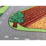 Primaflor Ideen in Textil Spielteppich mit Tieren und Straßen Bauernhof 95x200 Pflegeleicht Fußbodenheizung Geeignet Spielmatte Auto-Kinderteppich für Jungen und Mädchen
