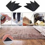 Feliciay Teppich-Greifer rutschfest wiederverwendbar waschbar Teppich-Klebeband für Teppiche Fußmatten Hartholzböden Schwarz 36 Stück