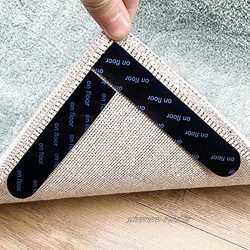 Teppich-Greifer waschbar abnehmbar rutschfest 16 Stück doppelseitiges Anti-Curling-Eck-Teppichband hält Ihren Teppich an Ort und Stelle und macht die Ecke flach Teppichband für Hartholzböden.
