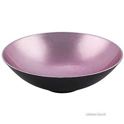 MACOSA GE21903169 Deko-Schale Pink Metallic rund Ø 35 cm Dekoschüssel Dekoteller Kunststoffschale Obstschale Tisch-Dekoration Schale