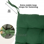 BCASE Packung mit 4 Sitz- und Stuhlkissen 40x40 cm Polyster-Bezug Faserfüllung komfortabel widerstandsfähig leicht zu reinigen für Küche Schlafzimmer Grün