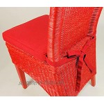 Rattani Stuhlkissen Sitzkissen Bonia Plus mit Schleife 42 x 42 cm Fb. rot Made in EU