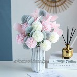 Cuisit Künstliche Hortensien und Eukalyptus Kunstblume Blumenstrauß Kunstblumen Deko for Hochzeit Haus Garten Pink Keine Vase