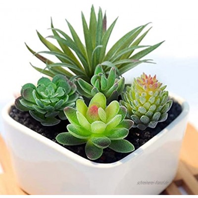 GWHOLE 16 Stück Künstliche Sukkulenten Pflanzen Set Ohne Topf für Haus Büro Balkon