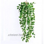 OUNONA Künstliche Gefälschte Efeu Blätter Greenery Vine Pflanzen für Dekor Scindapsus Leaves