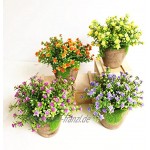 WINOMO Künstliche Pflanzen Simulierte Pflanze Dekorative Bonsai Plastik Blume für Zuhause Dekoration Lila
