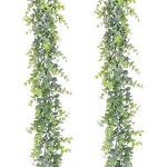 YQing 2 Stück Eukalyptus Pflanze Künstliche Leaf Greenery Kunstpflanze Urlaub Hochzeit Home Dekoration Zubehör