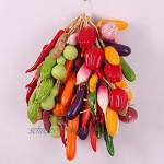 5X Streicher Künstliches Obst Und Gemüse Küchen Wand hängen Dekor rote Paprika 2 One Size
