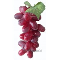 Deko Weintrauben Rispe Wein Trauben Kunstobst Kunstgemüse künstliches Obst Gemüse Dekoration Länge 18 cm Dunkel violett lang