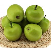Gresorth 6 Stück Künstlich Grün Apfel Dekoration Fälschung Frucht Zuhause Party Urlaub Dekorativ Modell