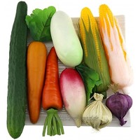 Gresorth Fälschung Gemischt Gemüse Künstlich Karotte Mais Knoblauch Gurke Zuhause Party Küche Dekoration