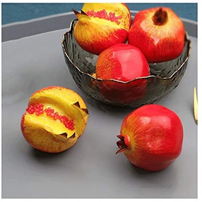 Künstliche Früchte Künstliche lebensechte Simulation Rot Granatapfel Gefälschte Früchte für Party Dekoration Modell Home Haus Küchenparty Dekoration Schreibtisch Ornament Pack von 5 Gefälschte Früch