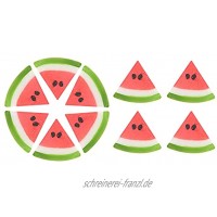 KüNstliche Wassermelone Deko Realistische Gefälschte Wassermelone Simulation Obst Frucht Scheibe für Modell Home KüChe Party Dekoration 10 Stück 10 Stücke