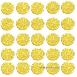 liangzai 40 stücke Simulation Zitronenscheiben Gefälschte Künstliche Früchte Modell Party Küche Hochzeit Dekoration Gelb Hilarity Color : Yellow