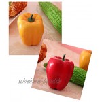 Amuzocity 2X Künstliches Paprika Gemüse Dekogemüse Haus Küche Ornament Kinderspielzeug
