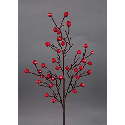 Beerenzweig 54cm rot GA Kunstzweig künstlicher Zweig künstliche Beeren Kunstblumen