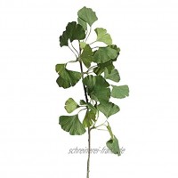 VNEIRW Künstlich Pflanze Ginkgo Biloba INS Stil künstliche Gefälschte Seidenblume Blatt Dekor für Garten Hochzeit Haus Party Grün