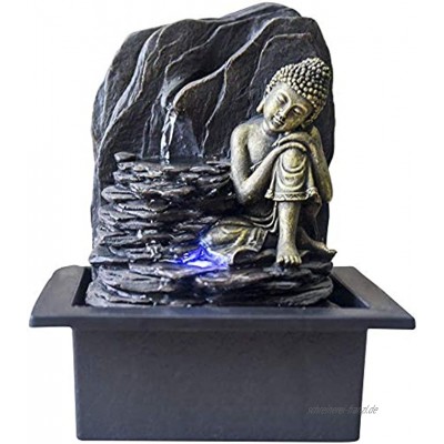 Zen Light Saoun Zimmerbrunnen mit Pumpe und LED-Beleuchtung Kunstharz Einheitsgröße