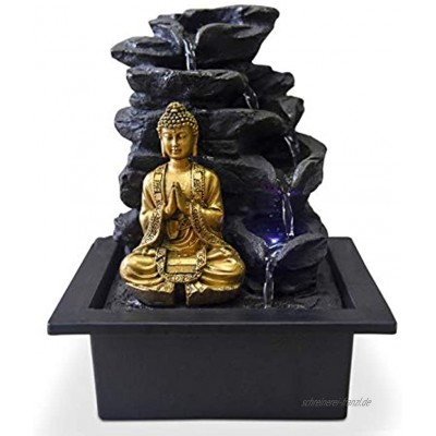 Zen Light Shira Zimmerbrunnen mit Pumpe und LED-Beleuchtung Kunstharz Einheitsgröße