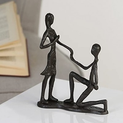 Casablanca Design-Skulptur Marry Me aus Eisen brüniert H 17 cm