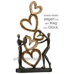Casablanca Skulptur Dekofigur Figur Herz auf Herz Poly antikfinish 41x21x6,5cm