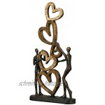 Casablanca Skulptur Dekofigur Figur Herz auf Herz Poly antikfinish 41x21x6,5cm