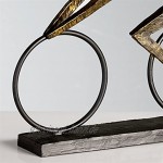 Casablanca Skulptur Racer aus Poly bronzefarben auf schwarzer Metallbasis H. 2 cm B. 32 cm T. 7,5 cm mit Zertifikat und Spruchanhänger