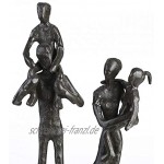 CMD Themen Figur Skulptur mit Spruch und Weisheit WO UNSERE Familie IST DORT IST Liebe ' aus Eisen BRÜNIERT durch wundervolles Design in Szene gesetzt 22 x 10 x 6 cm